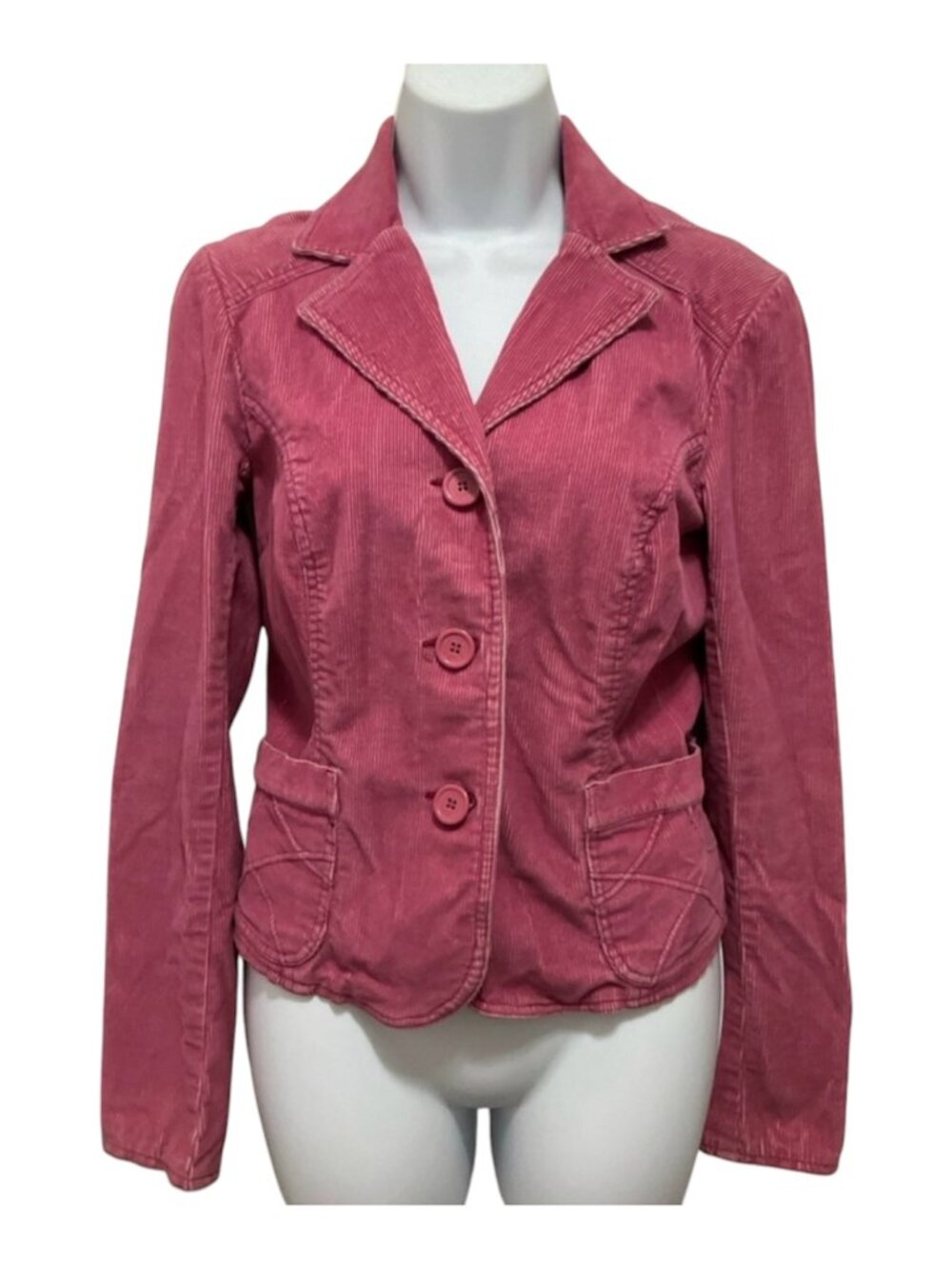 Aeropostale Rose Pink Corduroy Blazer Jacket Size Small
